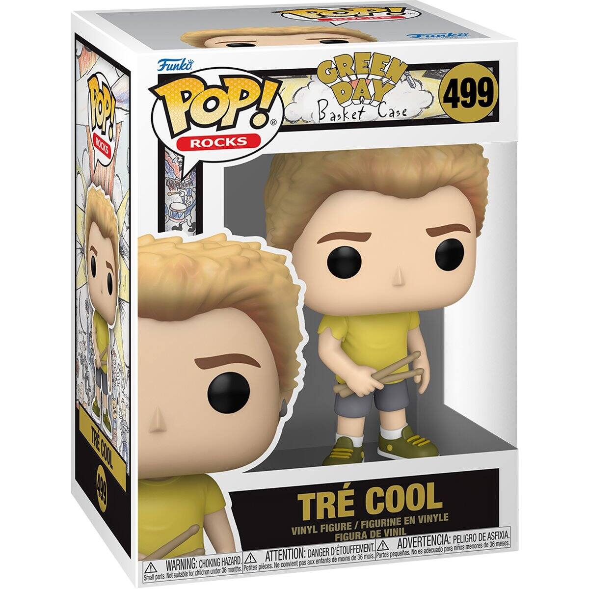 Funko POP! ROCKS  
GREEN DAY  
Basket Case  
499  

TRE COOL  
VINYL FIGURE / FIGURINE EN VINYLE  
FIGURA DE VINIL  

WARNING: CHOKING HAZARD  
ATTENTION: DANGER DE TOUFFEMENT  
ADVERTENCIA: PELIGRO DE ASFIXIA  
Pequeñas piezas. No es adecuado para niños menores de 36 meses