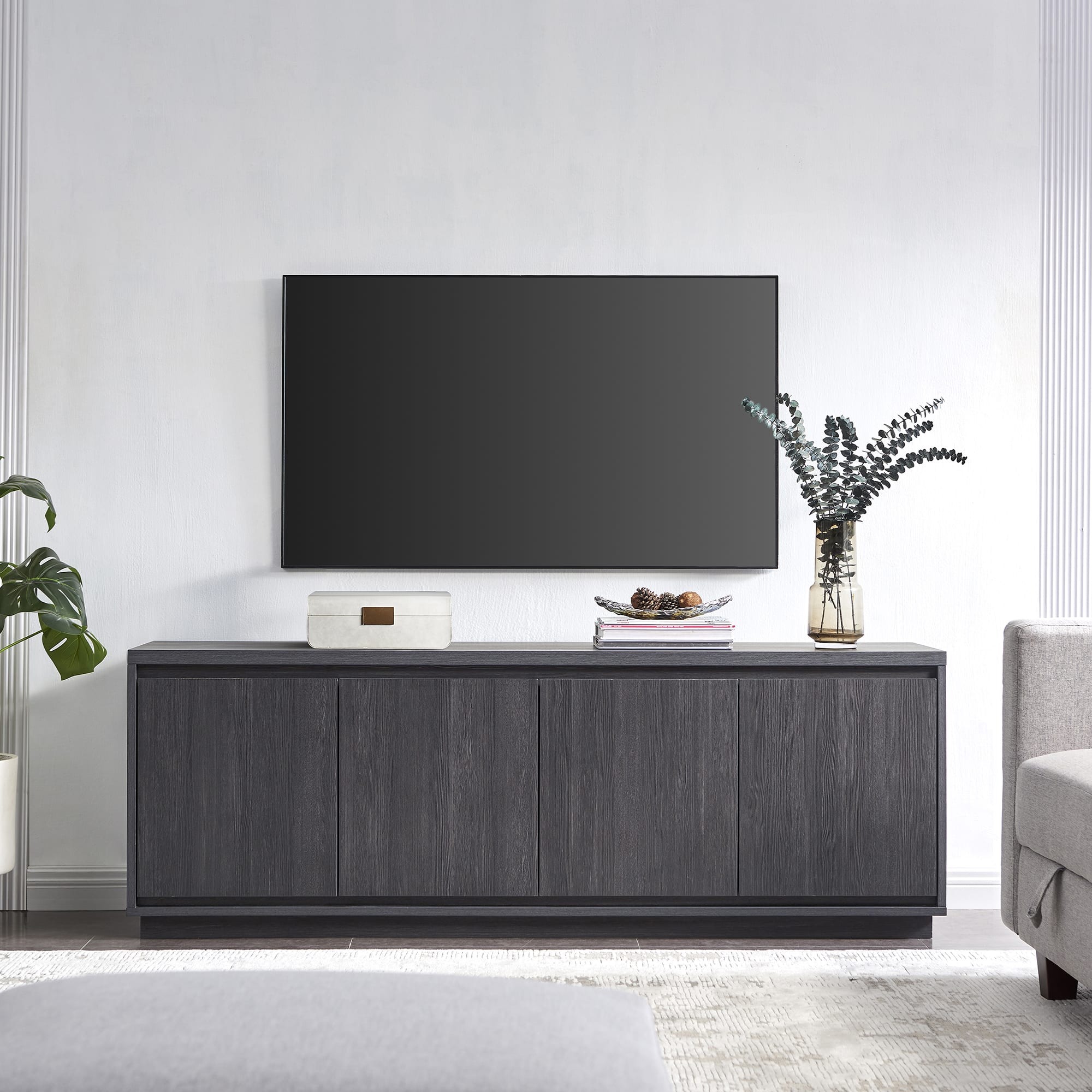 Alt View 1. Camden&Wells - Presque TV Stand for TV's up to 75" - Charcoal Gray.
