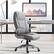 Alt View 2. Vinsetto - High Back 360° Swivel Ergonomic Home Office Chair with Flip Up Arms, Faux Leather Computer Desk Rocking Chair - Grey.