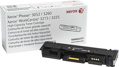 Xerox Phaser 3052 / 3260  
Xerox WorkCentre 3215 / 3225  
High-Capacity Toner Cartridge  
Cartouche de toner grande capacité  
Cartuccia di toner ad alta capacità  
Tonerpatrone mit hoher Kapazität  
Cartucho de tóner de alta capacidad  
Cartucho de toner de alta capacidad  
Картридж с тонером большой ёмкости  
106R02777  
www.xerox.com
