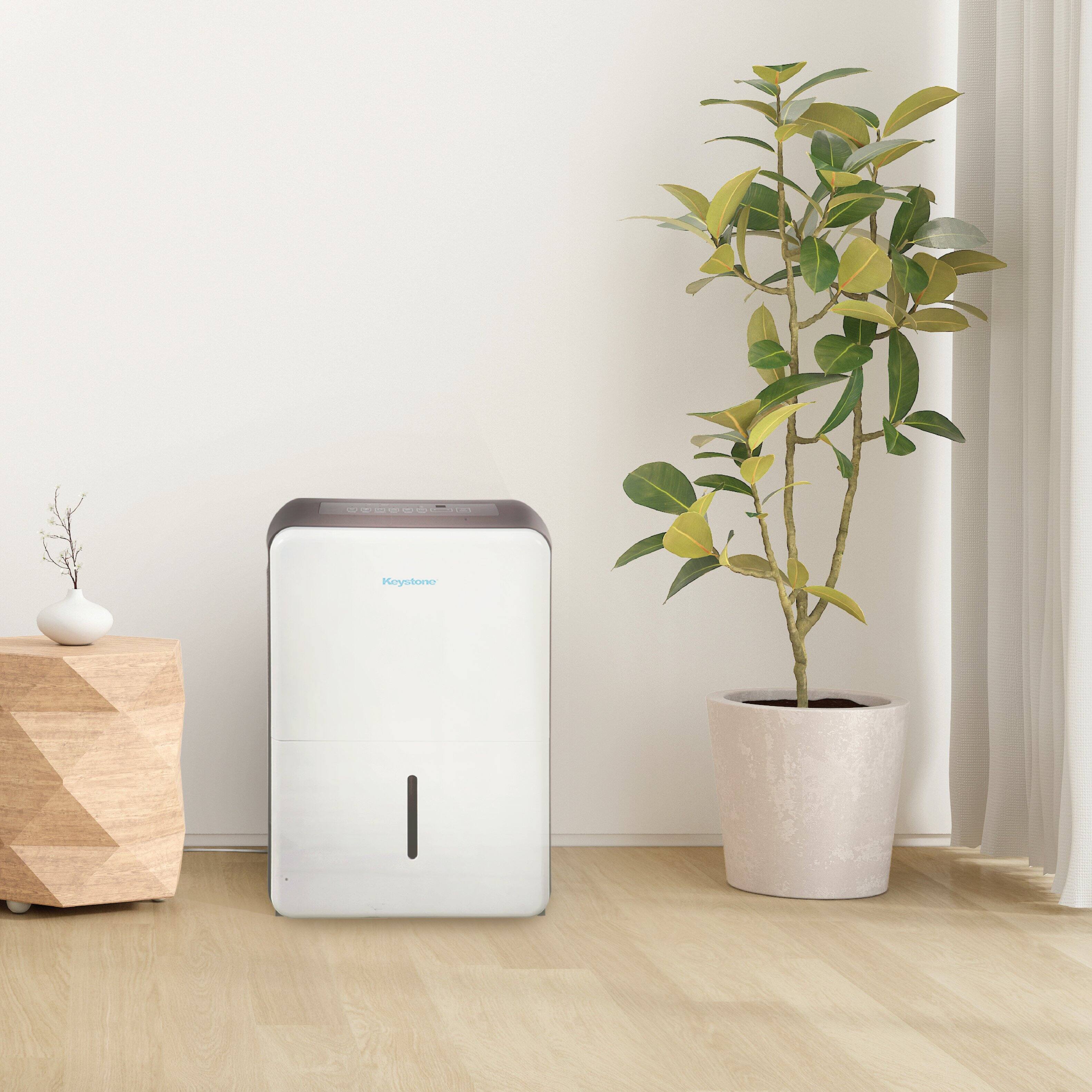 Alt View 8. Keystone - 35 Pint 6.4 Quart Capacity Dehumidifier - White.
