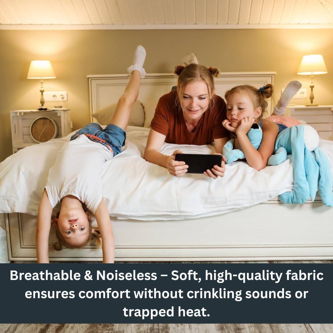 Breathable & Noiseless - Soft, high-quality fabric ensures comfort without crinkling sounds or trapped heat.