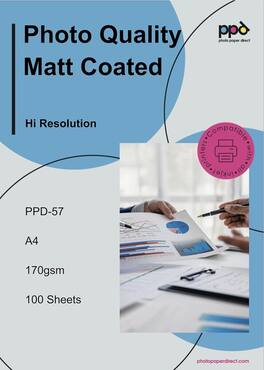 Photo Paper Direct - Matte Photo Paper 11x17 for Inkjet Printers (100 sheets/180 gsm) - White