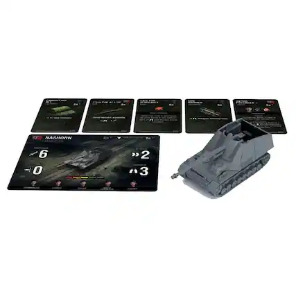 The text on the image reads: "Up for WV Nashorn E-6 O 2 3." This text is likely related to a game or a set of cards, as it contains numbers and letters that may represent various aspects of the game.