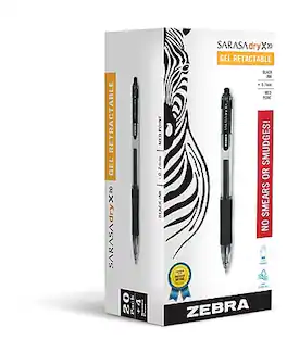 Zebra - Sarasa Dry X20 Retractable Gel Pen, Medium Point, 0.7mm, 24 Pack - Assorted Ink