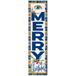 Jardine - Kent State Golden Flashes 12'' x 48'' Outdoor Christmas Leaner - White