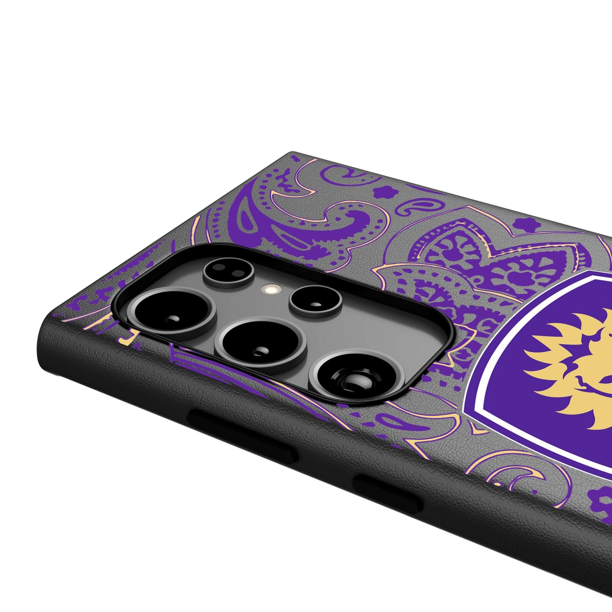 Alt View 3. Keyscaper - Black Orlando City SC Galaxy Magnetic Bump Case - S24 Ultra - Black.