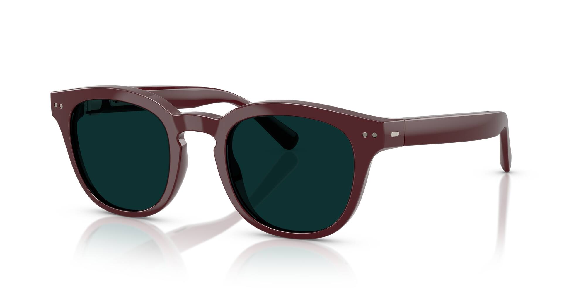 Angle. Nuance - Panthos 48 Audio Glasses - Shiny Burgundy - Transition Lens - SHINY BURGUNDY.