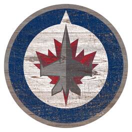 Fan Creations - Winnipeg Jets 24'' x 24'' Distressed Logo Cutout Sign - Multicolor