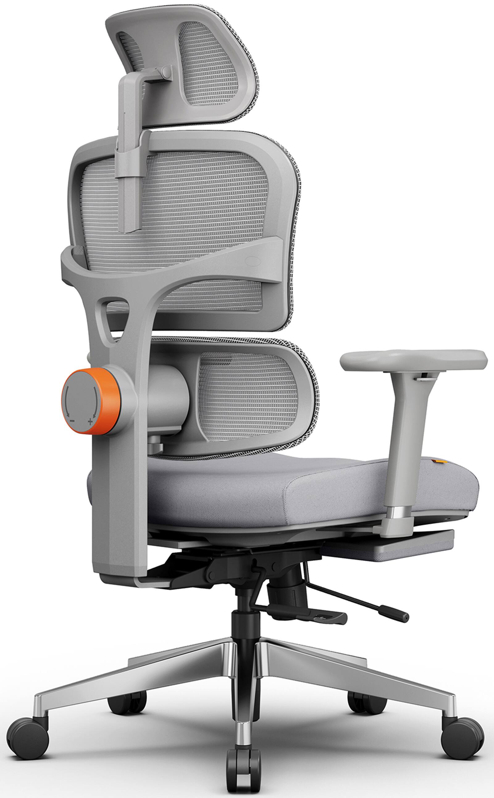 Alt View 11. Newtral - Ergonomic High Back Mesh Office Chair with Headrest - Gray.