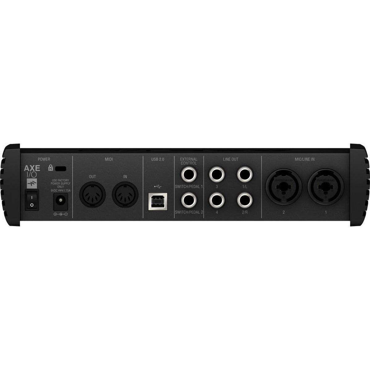 POWER AXE I/O LSE FACTORY POWER SUPPLY ONLY 5A OUT MIDI IN USB 2.0 EXTERNAL CONTROL SWITCH/PEDAL 1 3 LINE OUT 1L MIC/LINE IN SWITCH/PEDAL 2 2R 2