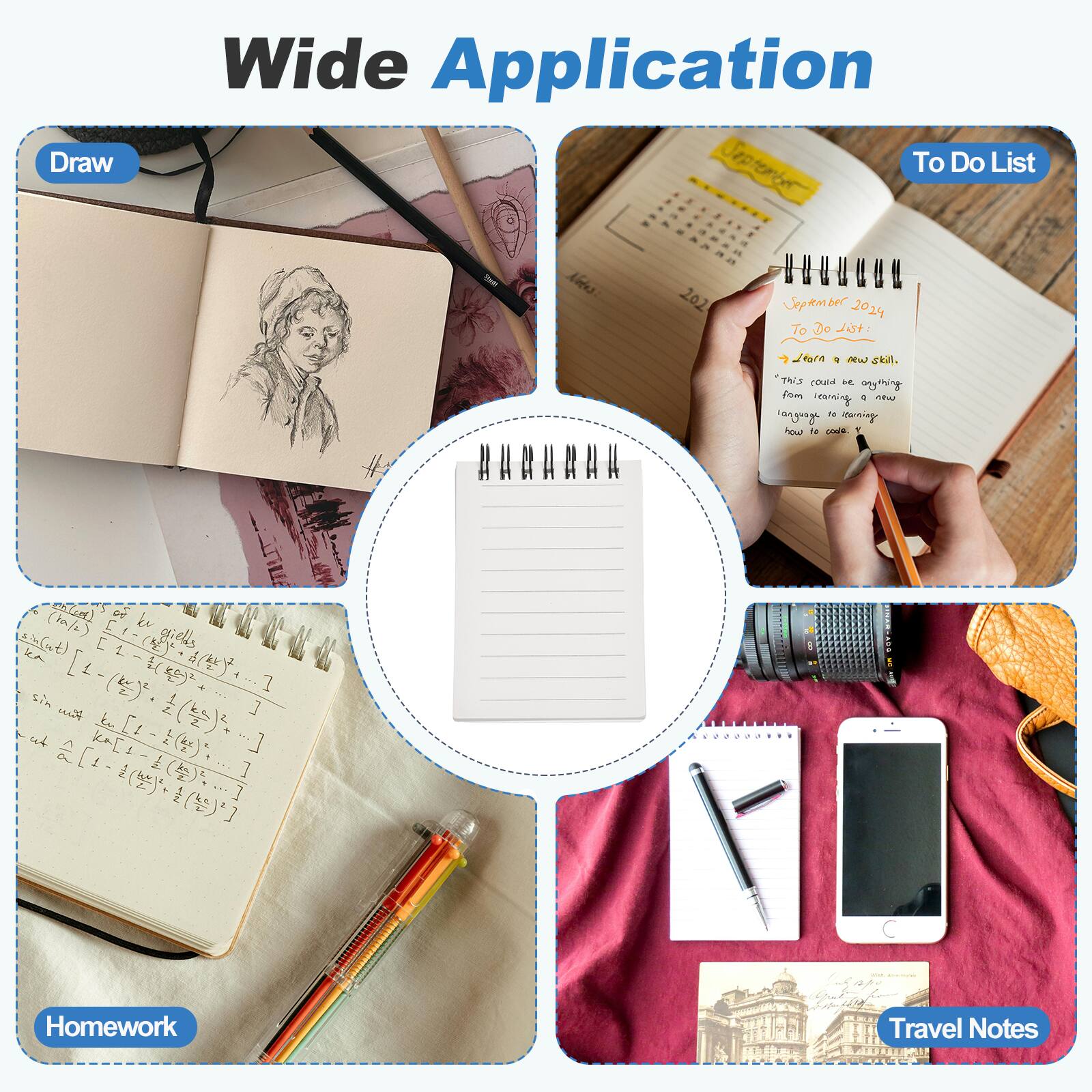 Wide Application

Draw

To Do List

Homework

Travel Notes