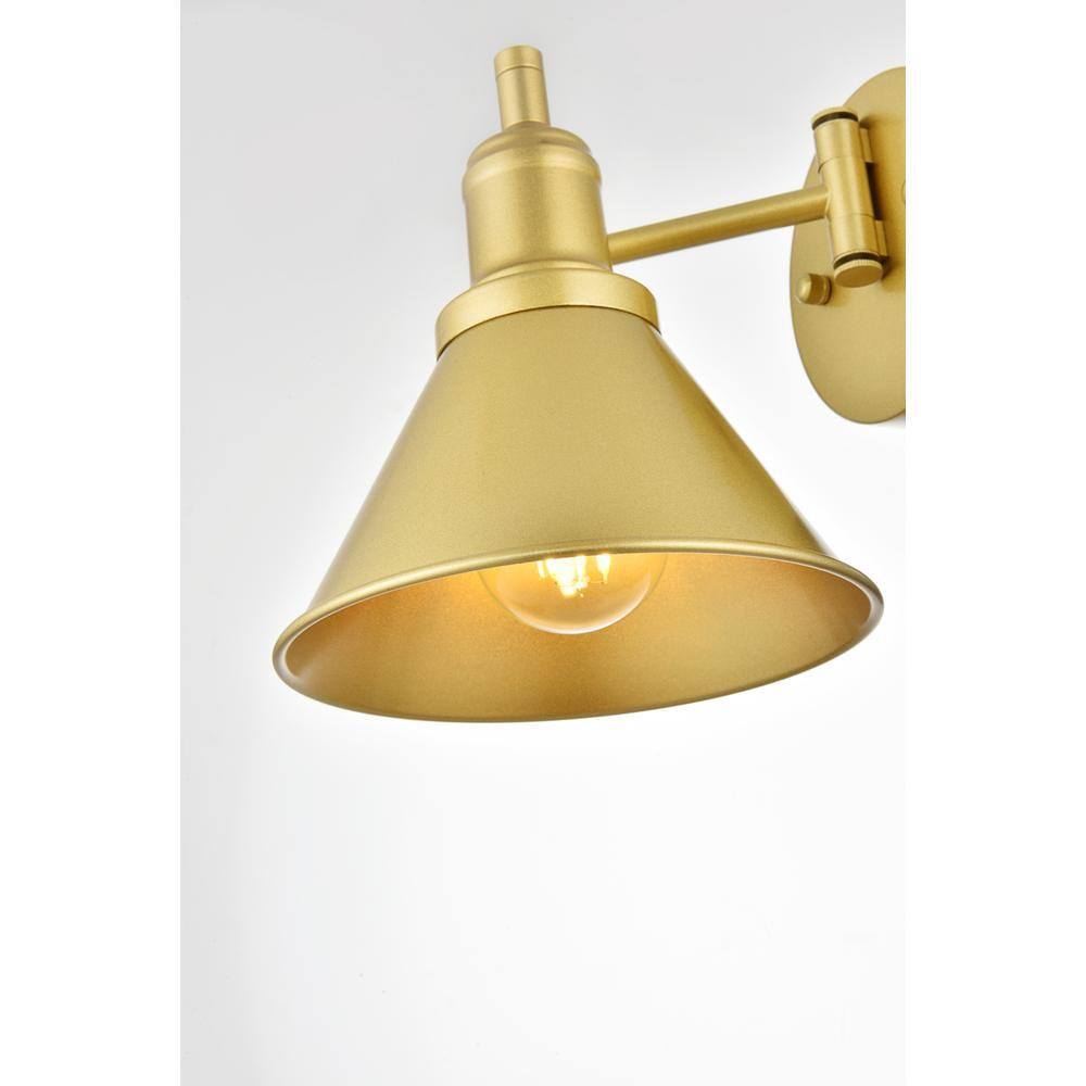 Alt View 1. Living District - Judson 1 light Brass swing arm wall sconce - Brass.