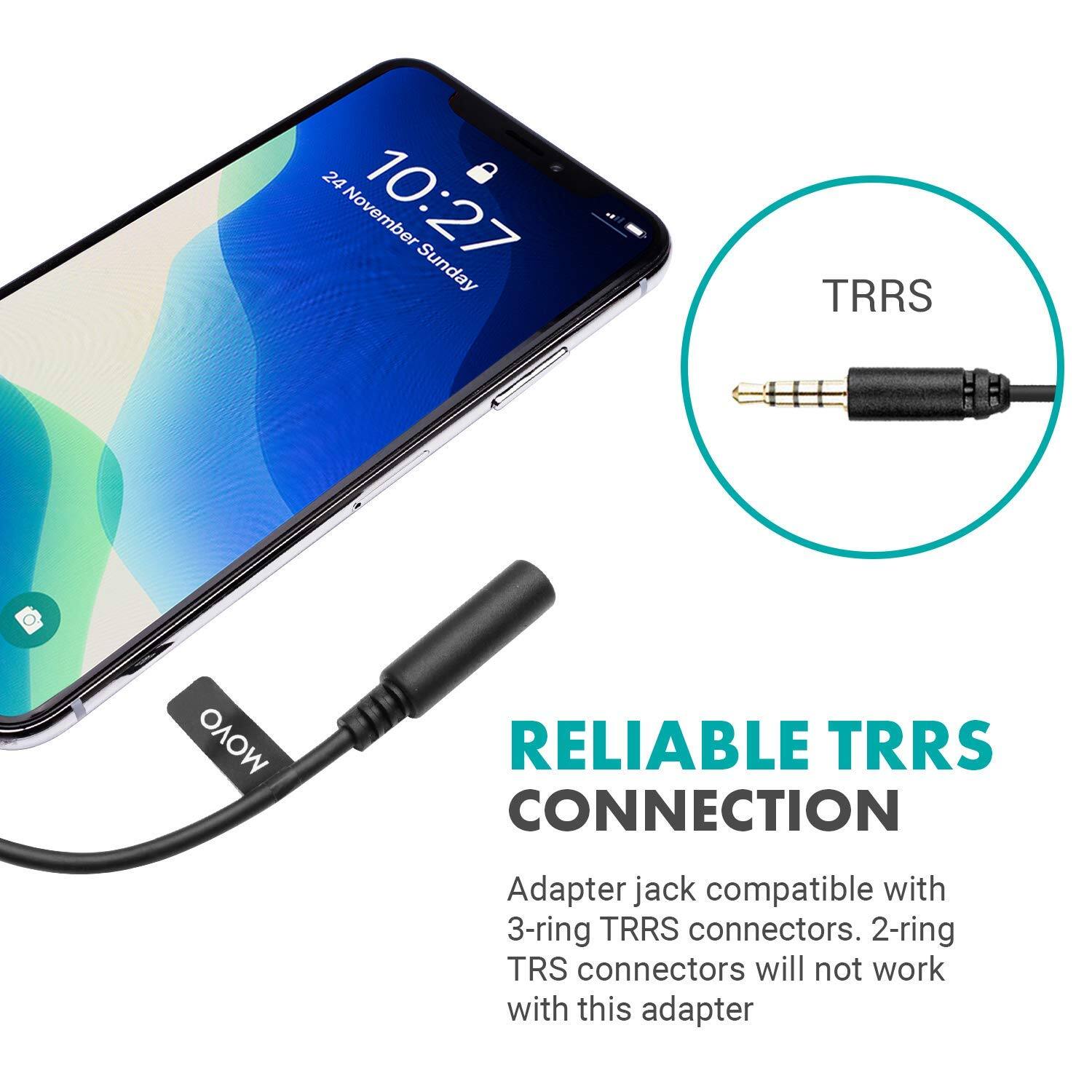 24 November 10:27 Sunday

RELIABLE TRRS CONNECTION

Adapter jack compatible with 3-ring TRRS connectors. 2-ring TRS connectors will not work with this adapter