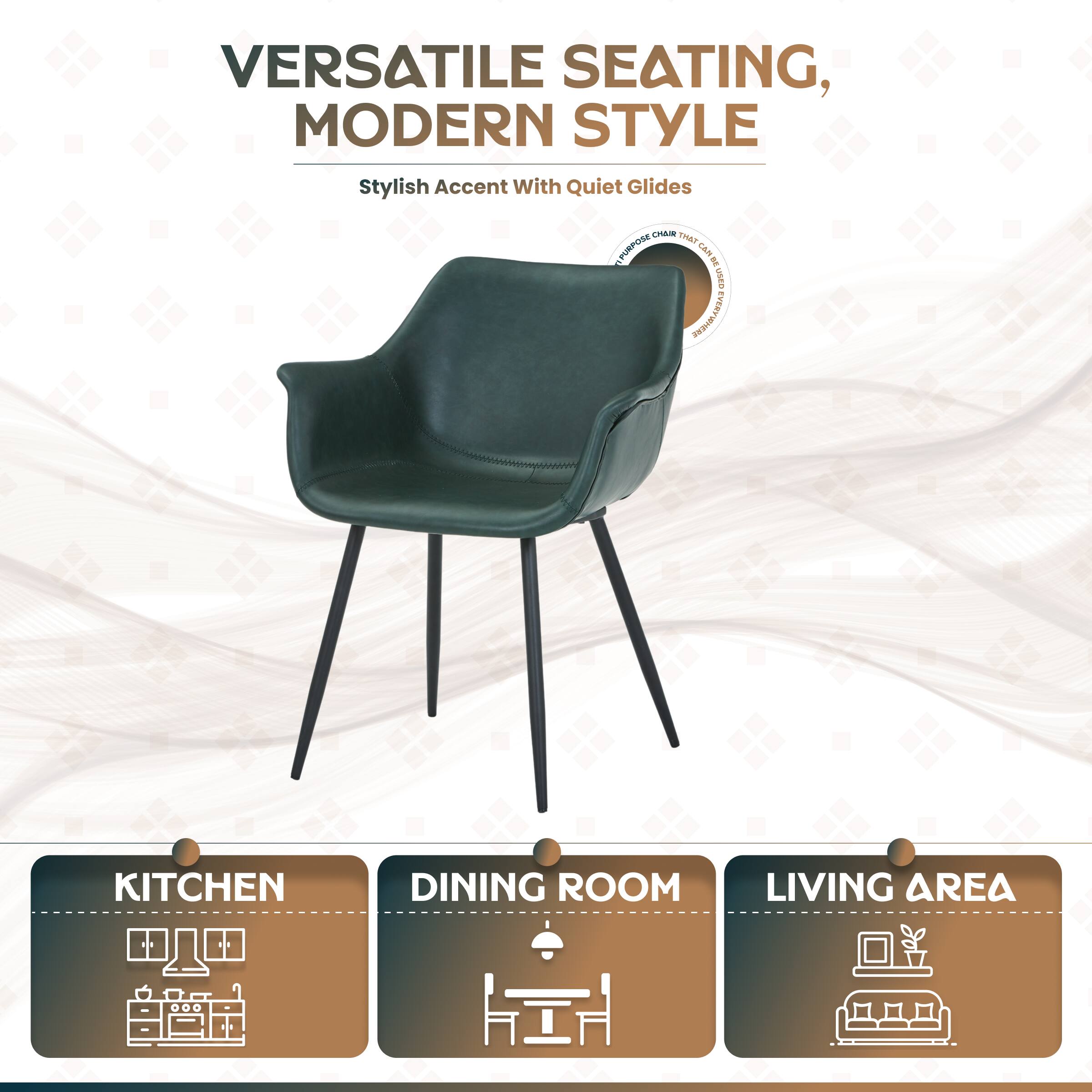 VERSATILE SEATING, MODERN STYLE  
Stylish Accent with Quiet Glides  

CHAIN THA! - PURPOSE  
NEVER USED  

DXOASYS  
KITCHEN DINING ROOM LIVING AREA