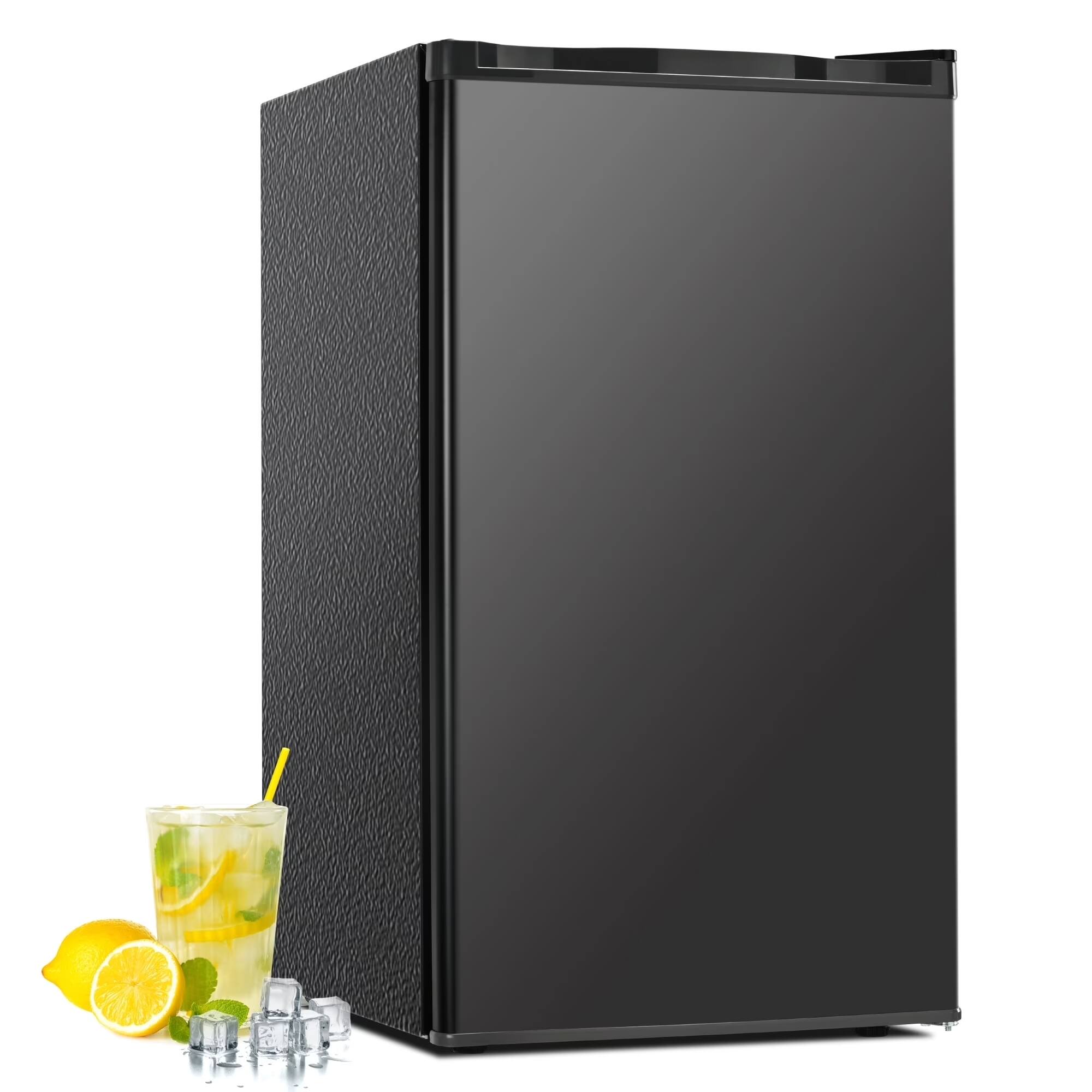 Front. SIMZLIFE - 3.2 Cu.ft Mini Refrigerator with Freezer - Compact Design & Single Door - black.