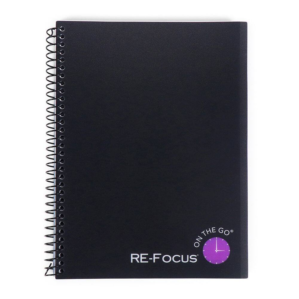 RE-FOCUS THE CREATIVE OFFICE - RE-FOCUS on the GO Notebook Black, 142 Pages, 1 Count