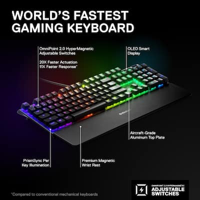 SteelSeries Apex Pro V2 Full Size Wired Mechanical OmniPoint SteelSeries Apex Pro V2 Full Size Wired Mechanical OmniPoint