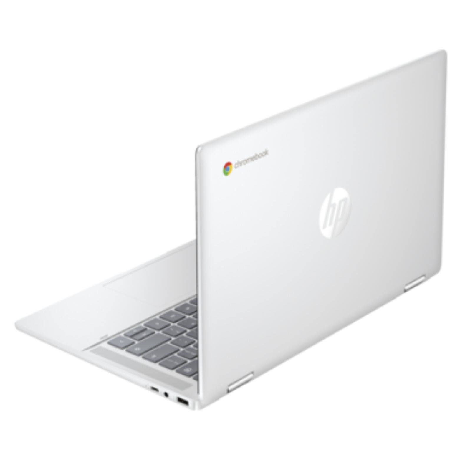 Alt View 4. HP - Chromebook x360 14b-cd0007ca 14" Intel Processor N100 0.8 GHz up to 3.4 GHz 4GB RAM 128GB UFS ChromeOS - Silver.
