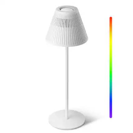 Front. Honeywell - Rechargeable M1 Sunturalux LED Lamp 5200mAh cordless portable. Dimmable 4-color/9RGB touch control. - White.