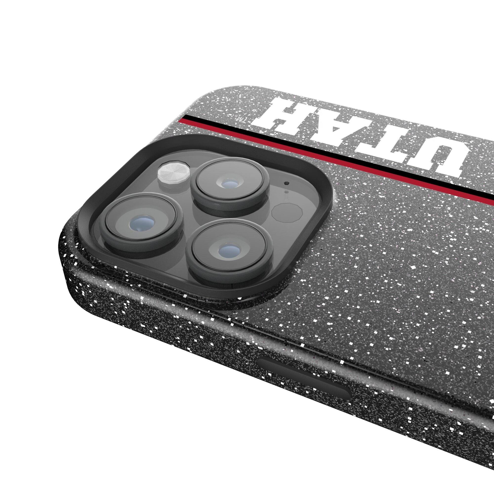 Alt View 2. Keyscaper - Utah Utes iPhone Bling Case - 14 Pro Max - Black.
