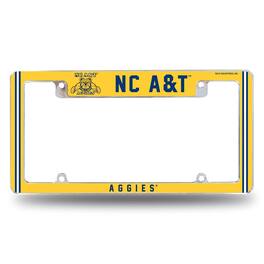 Rico Industries - North Carolina A&T Aggies Chrome Metal License Plate Frame with Full Frame Team Color Graphics - Multi