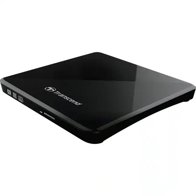 Transcend DVD Writer External Black DVD RAM/±R/±RW Support 24x CD Write ...