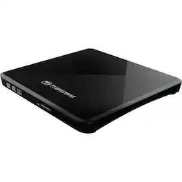 Transcend - DVD-Writer - External - Black - DVD-RAM/±R/±RW Support - 24x CD Write/24x CD Rewrite/24x CD Read