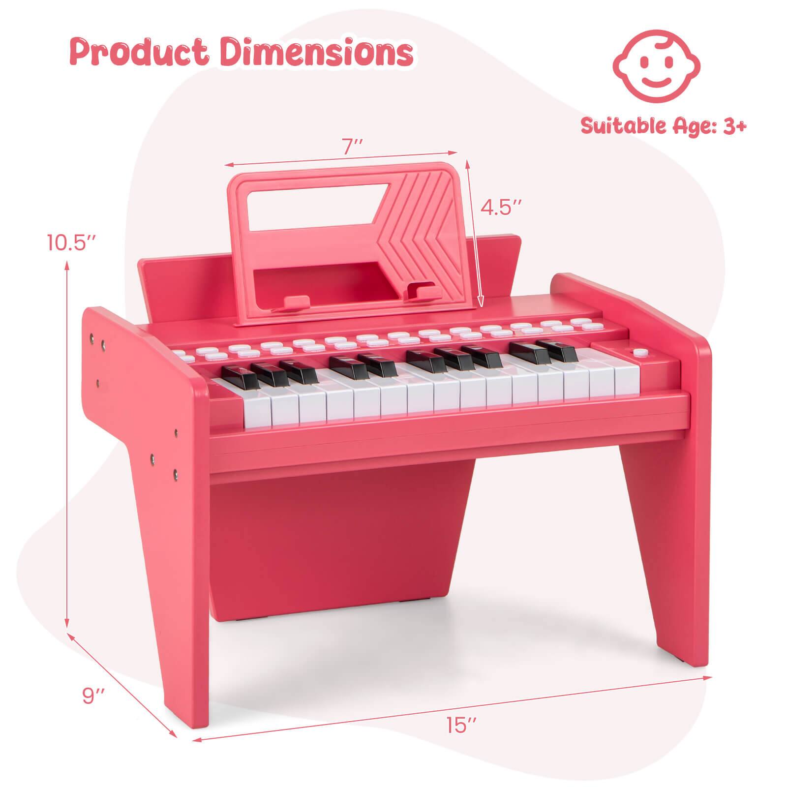 Product Dimensions:  
- Height: 10.5"  
- Width: 15"  
- Depth: 9"  
- Keyboard Height: 7"  
- Keyboard Depth: 4.5"  

Suitable Age: 3+