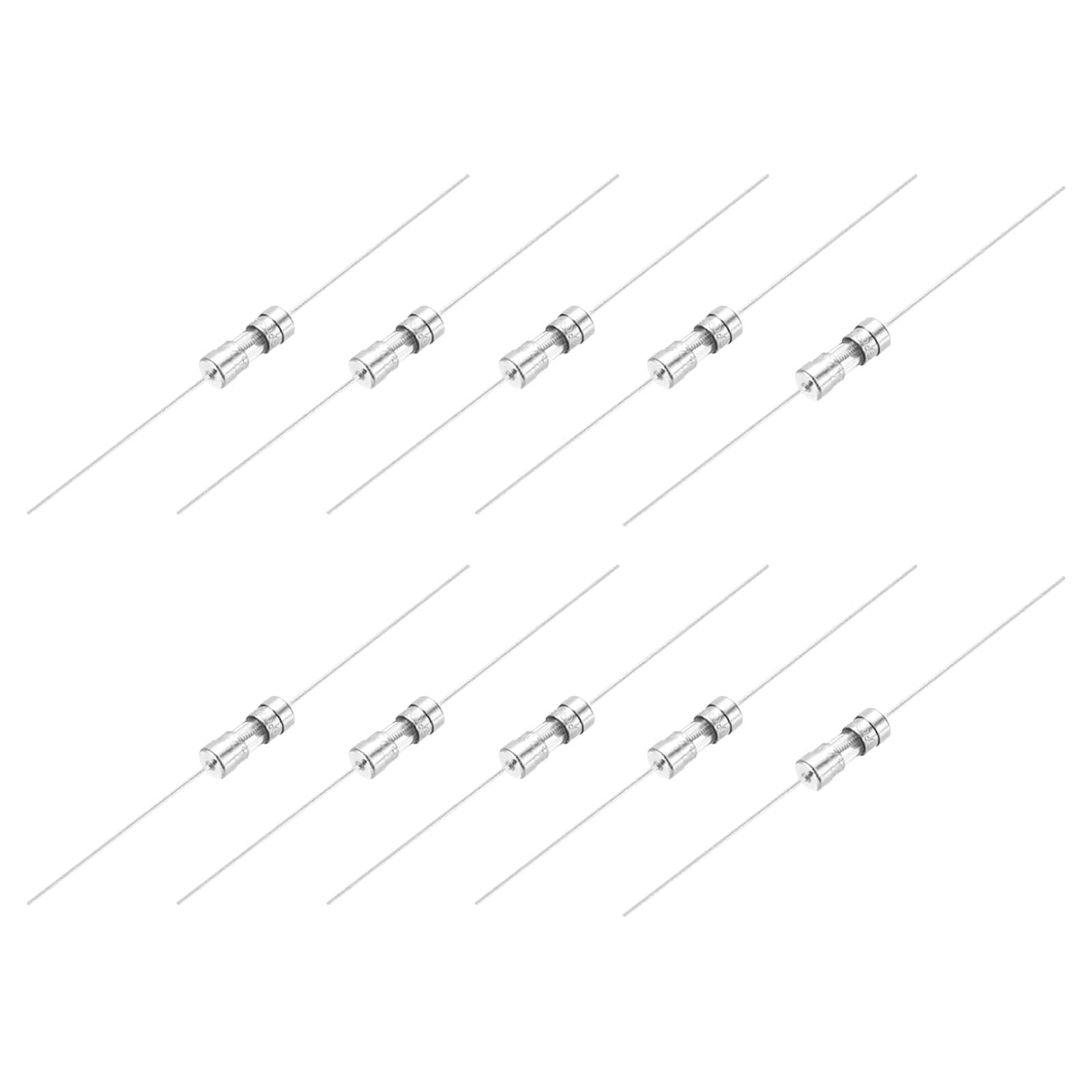 Unique Bargains - 4A 250V Glass Fuse 3.6x10mm Time Delay Fuse with Lead Wire UL Listed Slow Blow Fuse for Home Appliances 10pcs