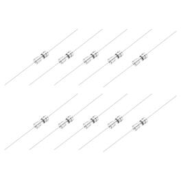 Unique Bargains - 4A 250V Glass Fuse 3.6x10mm Time Delay Fuse with Lead Wire UL Listed Slow Blow Fuse for Home Appliances 10pcs