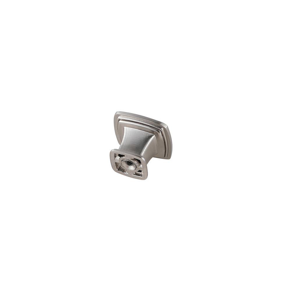 Left. Elegant Decor - Marcel 1.2" Brushed Nickel Square Knob Multipack (Set of 10) - Brushed Nickel.