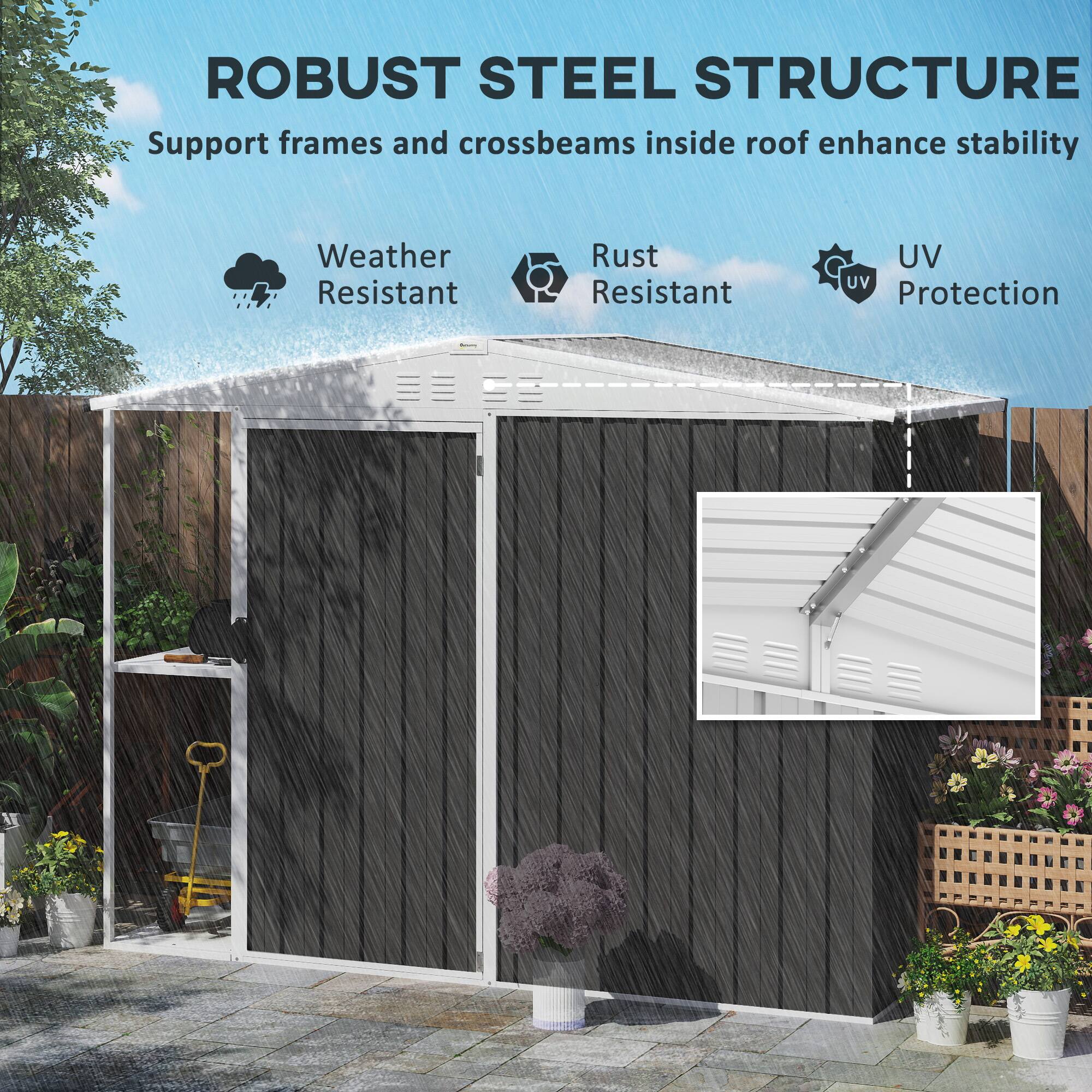 ROBUST STEEL STRUCTURE
Support frames and crossbeams inside roof enhance stability
Weather Resistant
Rust Resistant
UV Protection