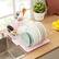 Back. Sweet Home Collection - Steel 3-Piece Large Countertop Dish Drainer with Drain Board & Utensil Holder - Pale Pink.