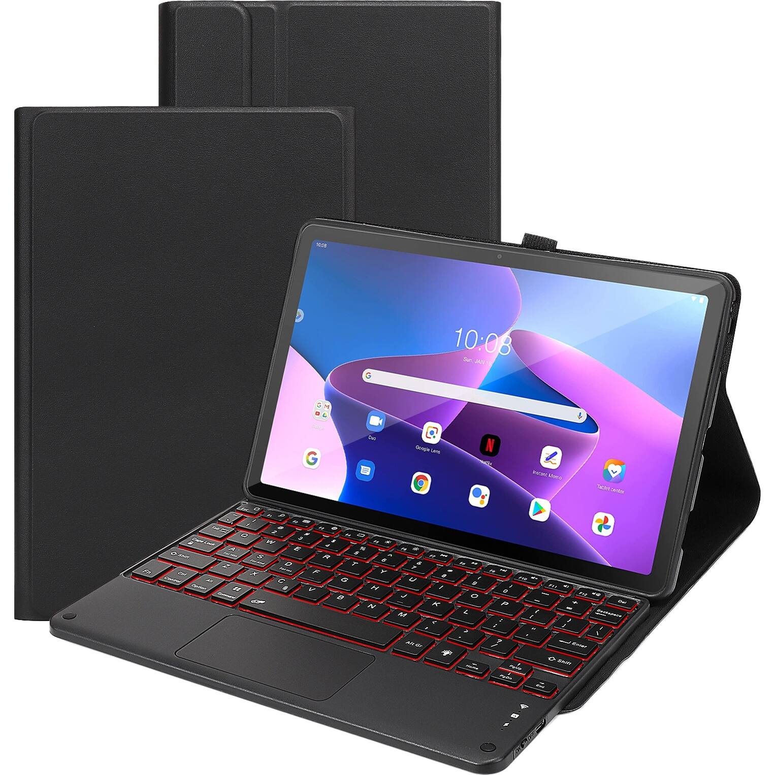 Alt View 14. SaharaCase - Keyboard Folio Case for Lenovo Tab M10 Plus (3rd Gen) - Black.