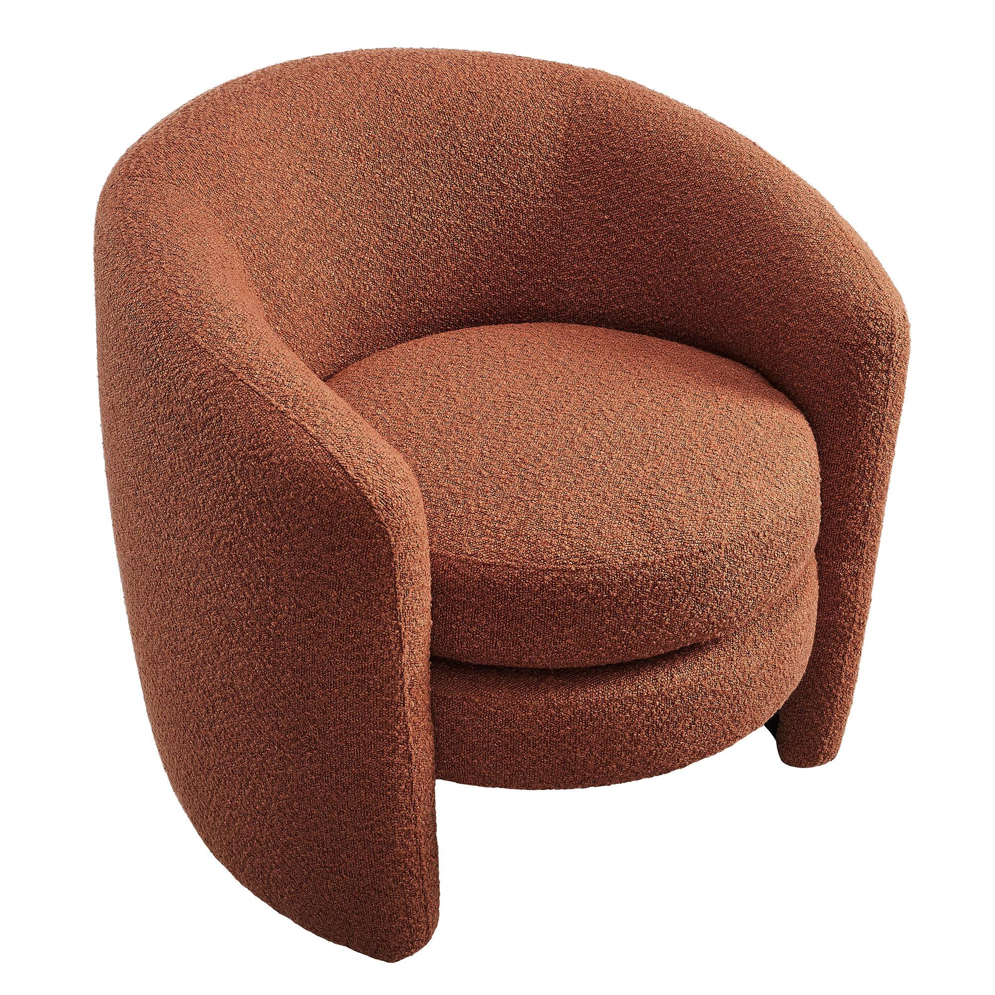 Alt View 2. Modway - Affinity Upholstered Boucle Fabric Curved Back Armchair by Modway - Red.