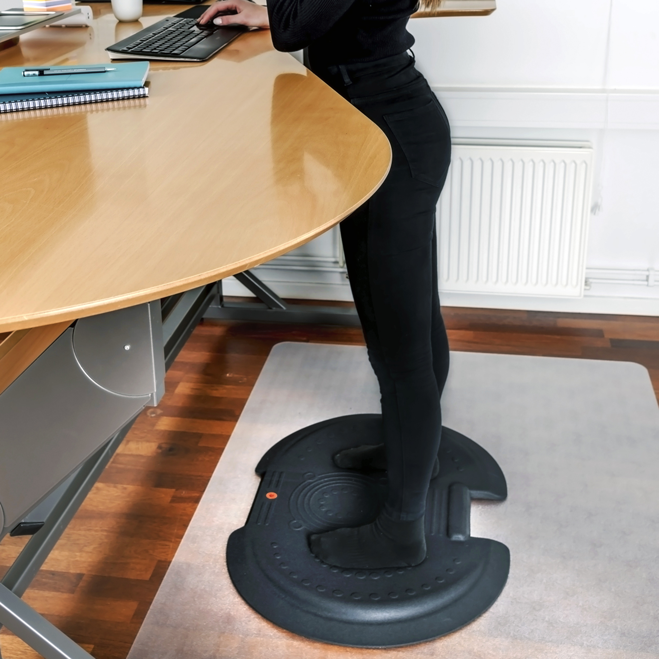 Alt View 11. Floortex - AFS-TEX® Anti-Fatigue Mat with Raised Ergonomic Surround - 26" x 36" - Black - Black.