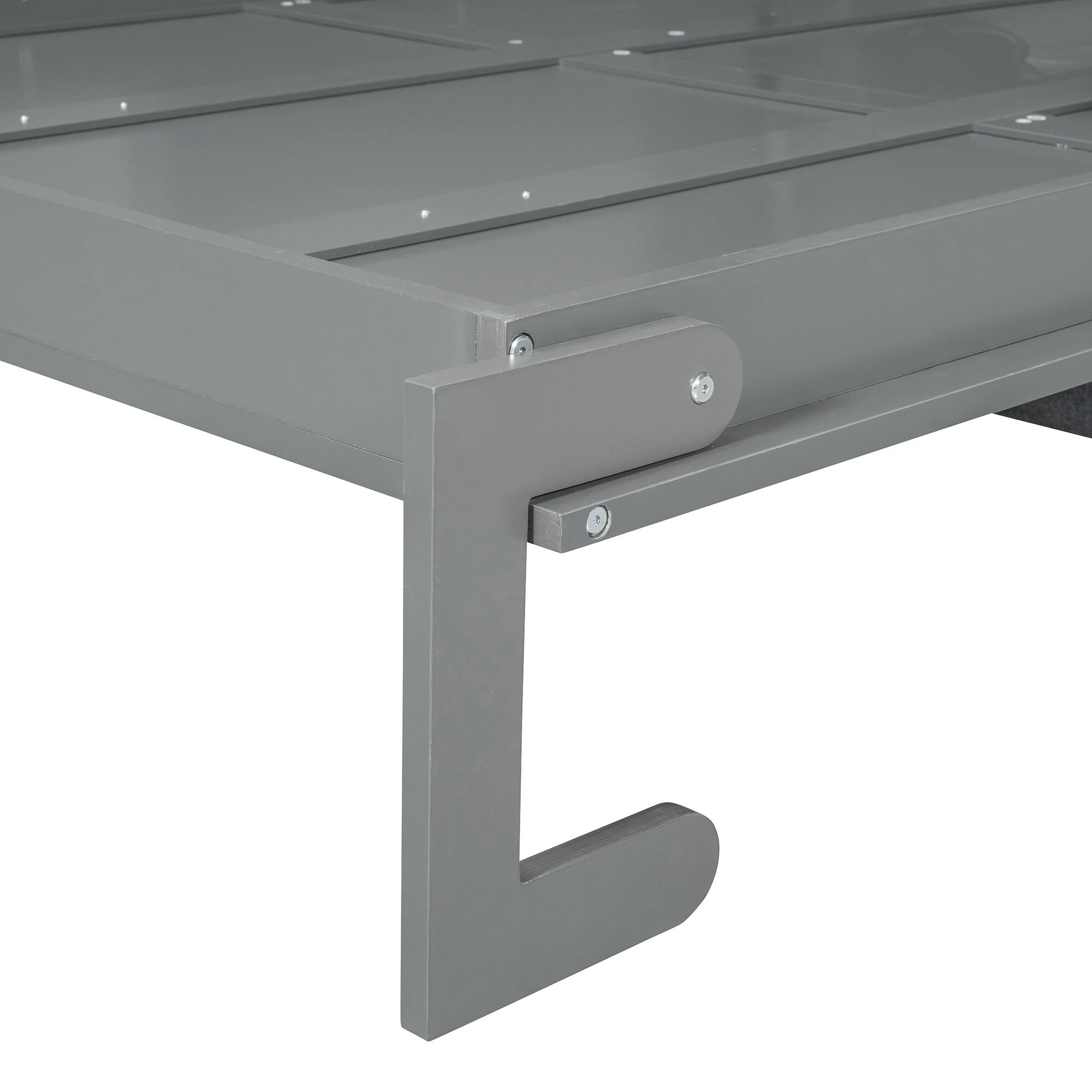 Alt View 8. Tiramisubest - Full Size Gray Murphy Bed Wall Bed, MDF+LVL, 83"L x 66"W x 84"H, 196 lbs, Space-Saving - Gray.