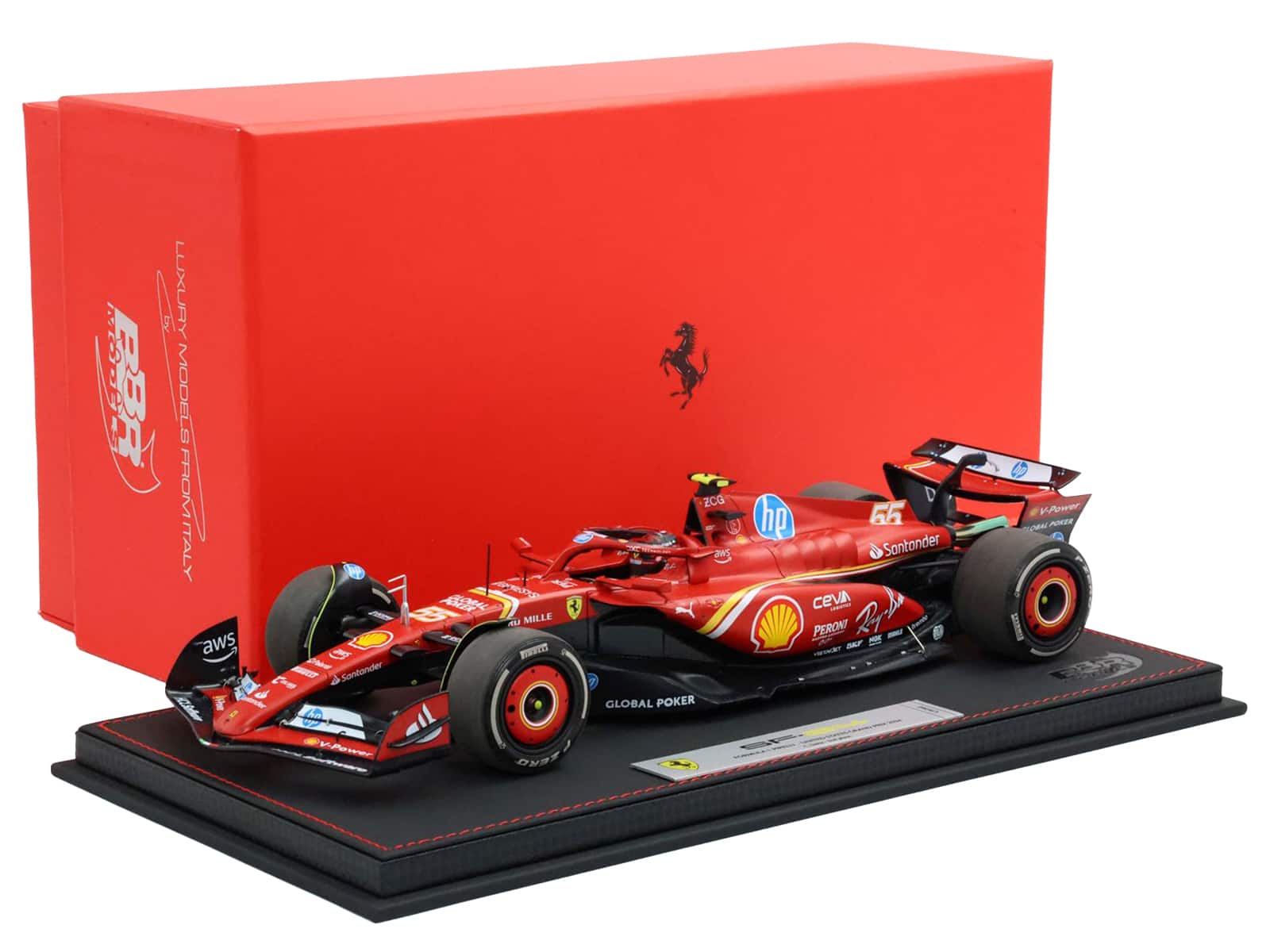 Ferrari SF-24 #55 2nd Place F1 "United States GP" (2024) Limited Edition to 20 pieces Worldwide 1/18 Model Car by BBR