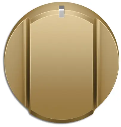 Front. Fisher & Paykel - Pro Rangetop Dial Kit, 36 in, 6 Burner - Brass.