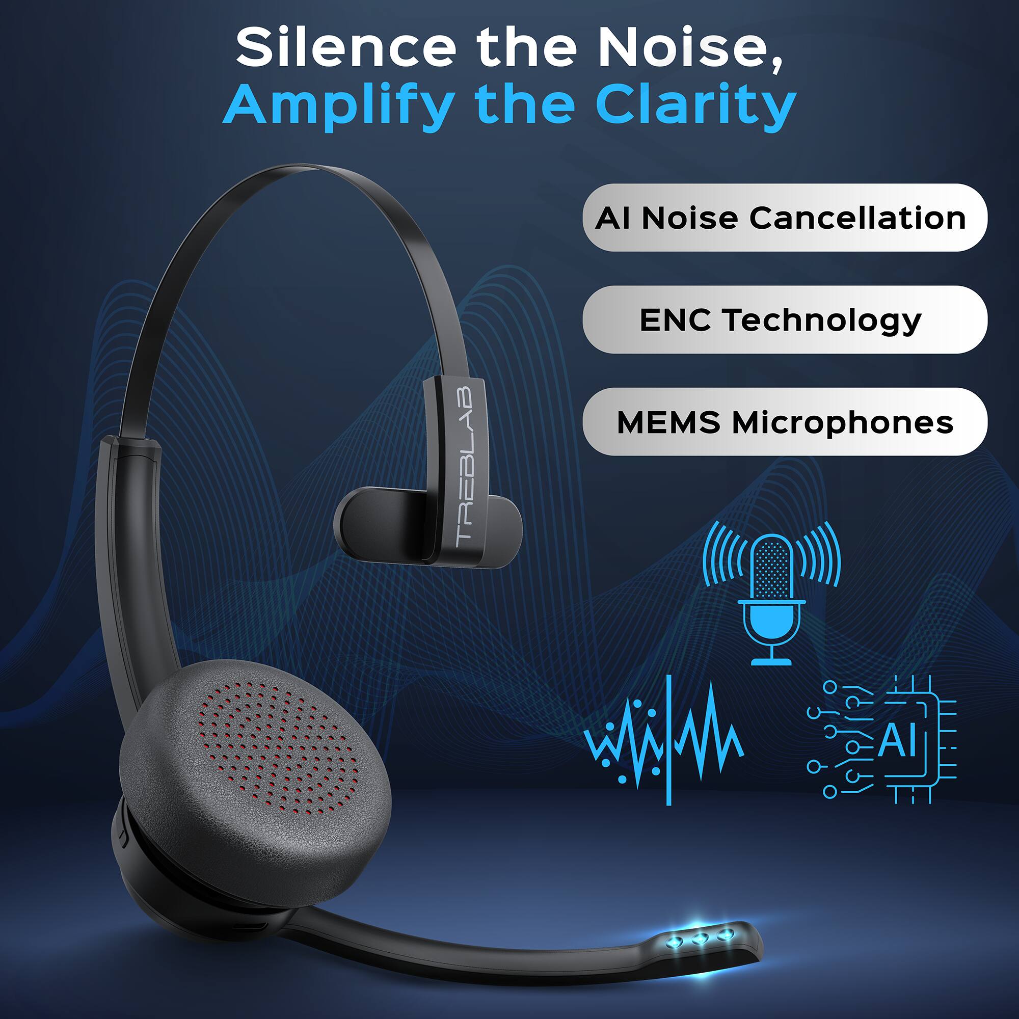 Silence the Noise, Amplify the Clarity

AI Noise Cancellation  
ENC Technology  
MEMS Microphones