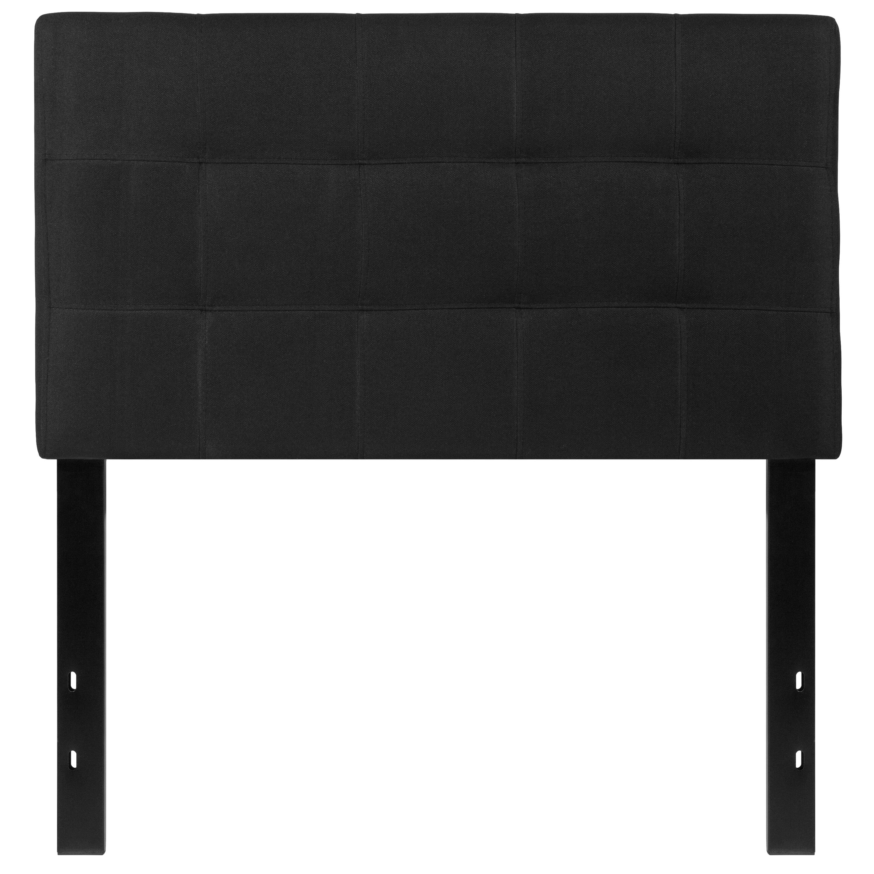 Alt View 5. Emma + Oliver - Quilted Tufted Upholstered Headboard - Black.