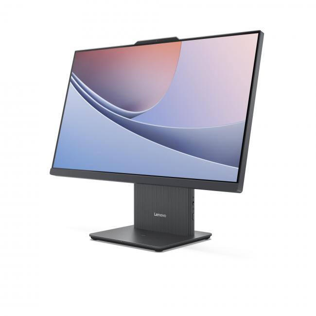 Alt View 3. Lenovo - Lenovo IdeaCentre 23.8" FHD IPS All-in-one Copilot+ PC Desktop Computer Intel Core Ultra 5 226V 16GB RAM 256GB SSD Luna - Luna Grey.
