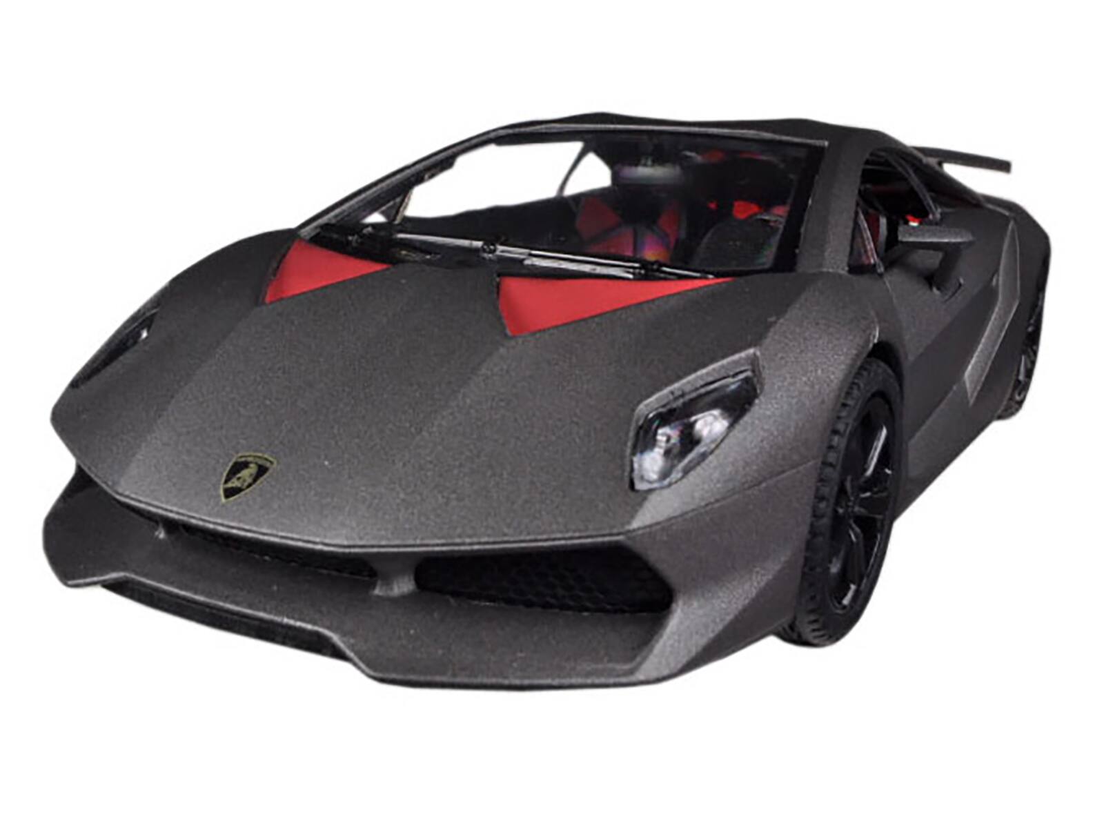 Angle. Motormax - Lamborghini Sesto Elemento Carbon 1/24 Diecast Car Model by Motormax - Black.