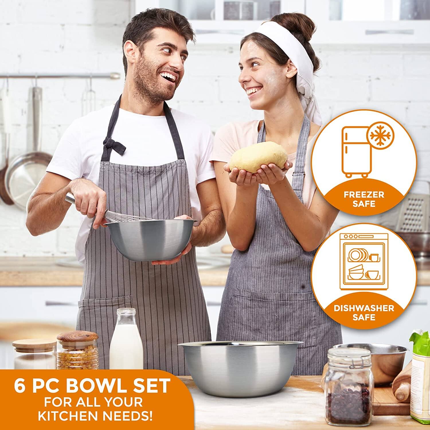 FREEZER SAFE  
DISHWASHER SAFE  

6 PC BOWL SET  
FOR ALL YOUR KITCHEN NEEDS!