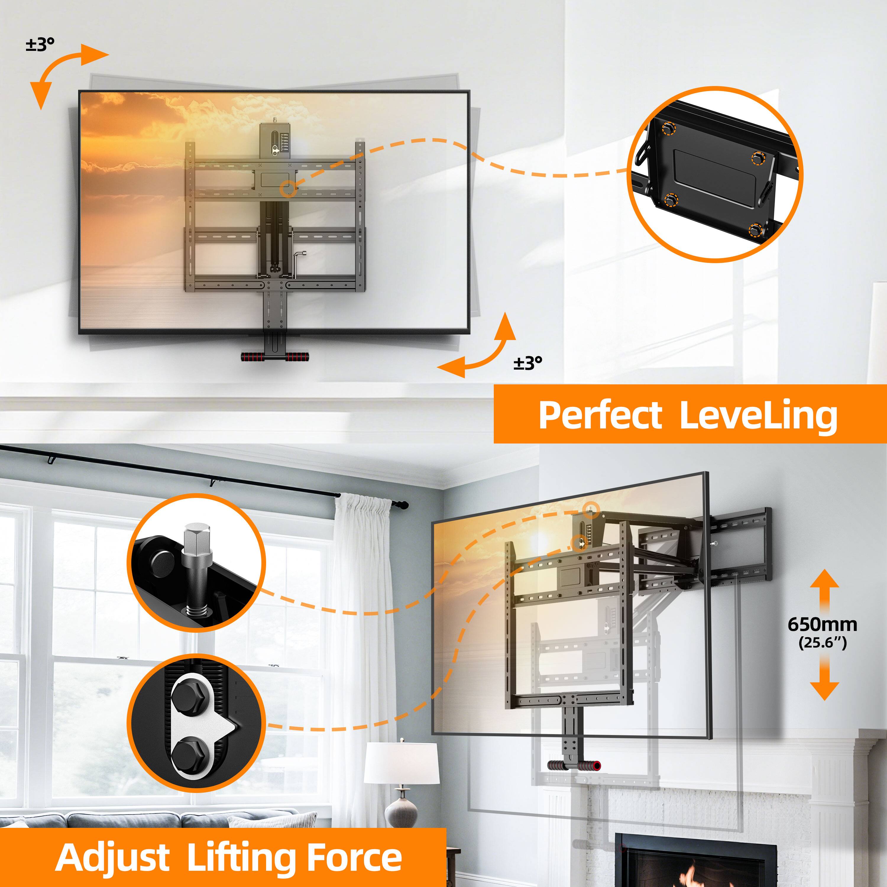 - Perfect Leveling
- Adjust Lifting Force
- 650mm (25.6")
- ±3°