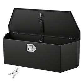 VEVOR - Trailer Tongue Box, 36"x12.3"x12" Steel Trailer Tongue Tool Box, Heavy Duty Storage Organizer with Lock and Keys - Black