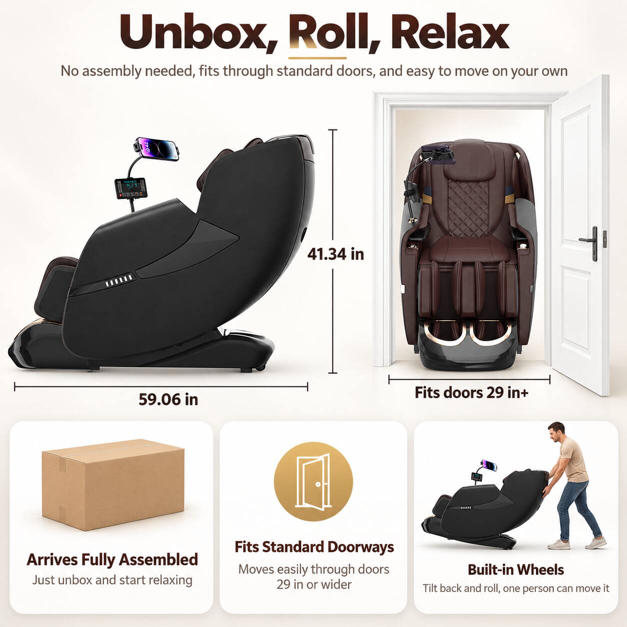 KozassaN KoziSense KZ A18 Massage Chair Full Body,Zero Gravity SL Track
