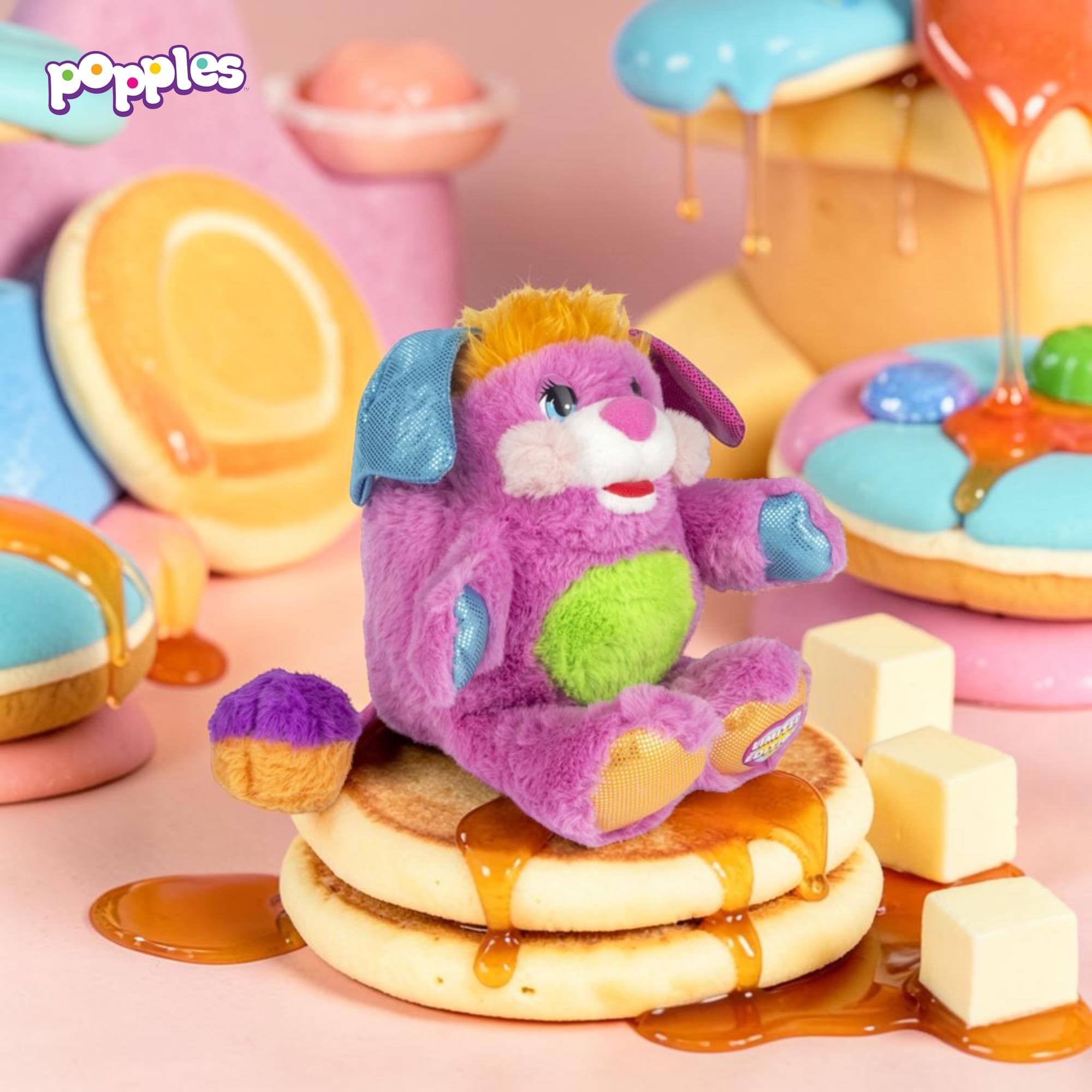 Alt View 5. The Loyal Subjects - Popples Limited Edition 11 Inch Plush | Pancake - Pink.
