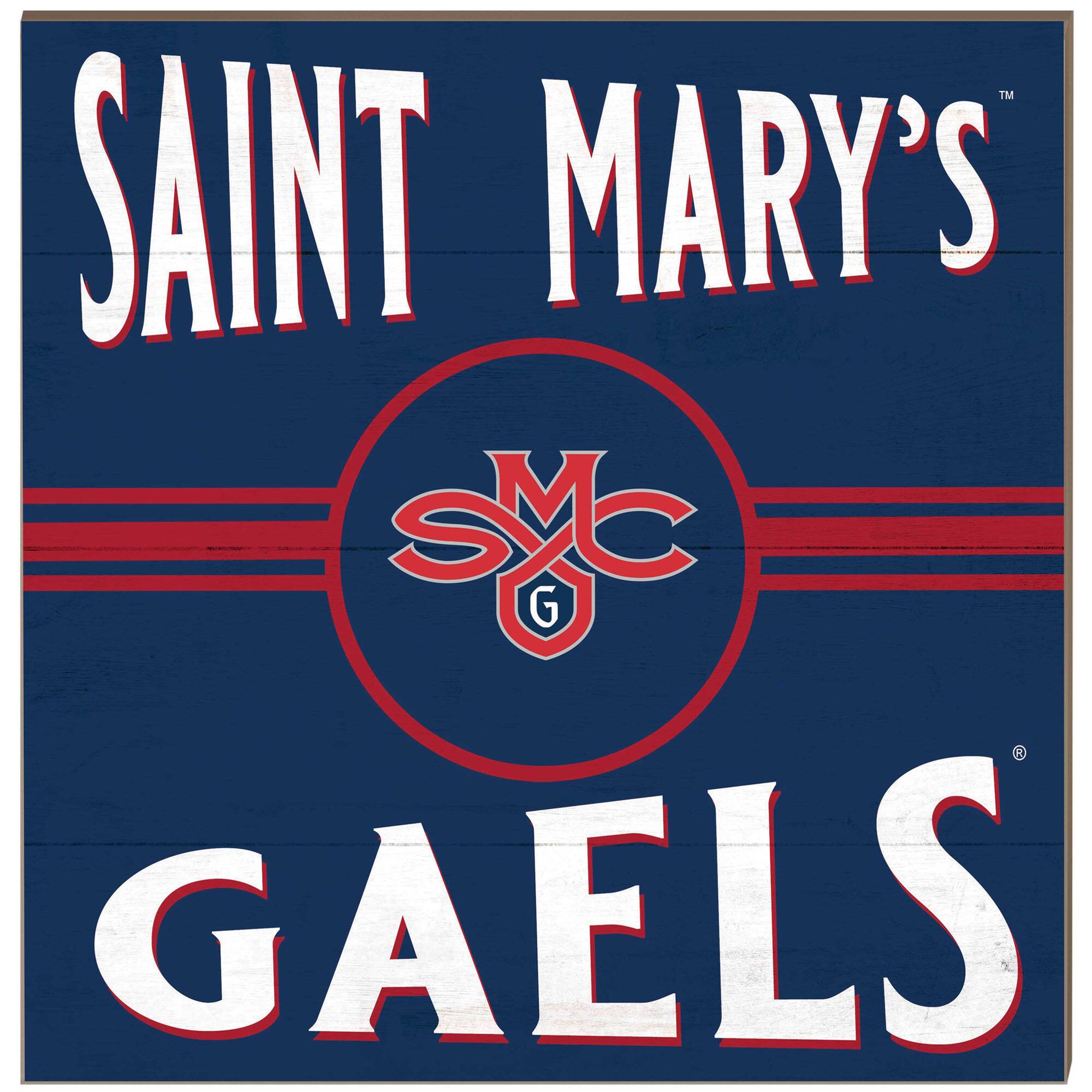 Saint Mary's Gaels 10" x 10" Retro Team Sign